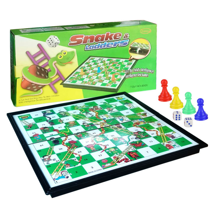 Snake and Ladders Large Board Game Portable Foldable Snakes and ladders