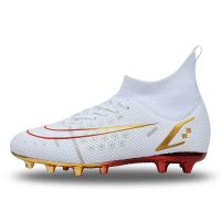 New Professional High-Top Soccer Shoes For Men FG/TF Grass Training Football Boots Kids Outdoor Ankle Cleats Soccer Sneakers