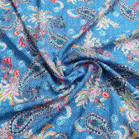 ผ้าด้ายวิสคอสเรยอนนิ่มดีไซน์ลาย Paisley โปรโมชั่นขนาด1เมตร X 1.35เมตรสำหรับเสื้อคลุมอาหรับ