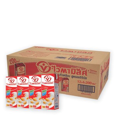 สินค้ามาใหม่! ไวตามิ้ลค์ น้ำนมถั่วเหลือง สูตรออริจินัล ยูเอชที 200 มล. แพ็ค 48 กล่อง Vitamilk Original UHT Soy Milk 200 ml x 48 Boxes ล็อตใหม่มาล่าสุด สินค้าสด มีเก็บเงินปลายทาง