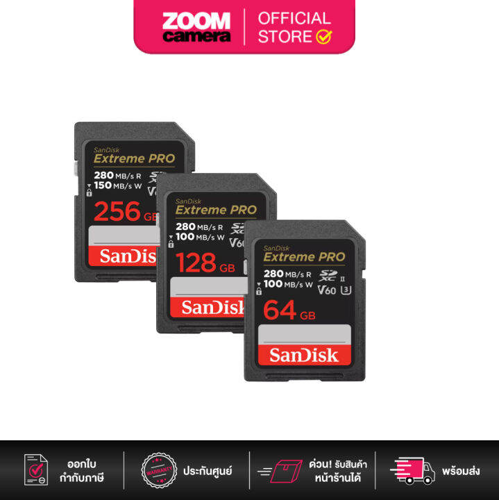 SanDisk Extreme PRO 64GB/128GB/256GB SDXC U3 V60 UHS-II R280/W100 ...