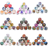 10pcslot 18mm Glass Snap Button Jewelry Mixed Colors &amp; Pattern Faceted Glass Snap Fit Snap Earrings Bracelet Charms Jewelry