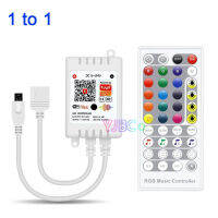 40keys Tuya WiFi music RGB LED Strip Light Controller DC 5V 12V 24V with IR Remote Lamp Tape dimmer switch Built-in microphone