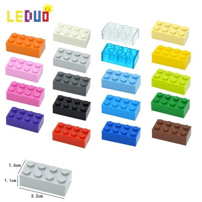 25PCS 2x4 Dots Thick Figures Bricks Assemblage Contruction Building Blocks Compatible Leduo 3001 Educational Toys For Children