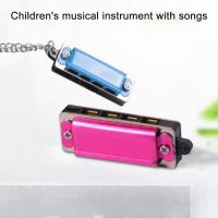 8 4 Holes Harmonic Pendant Metal Harmonica Keychain Keyring Keys Holder Musical