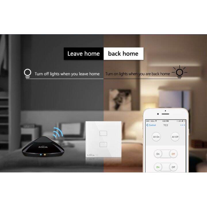 Broadlink TC2-2 UK standard 2 gang smart wall light switchMY | Lazada
