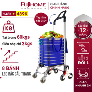 Xe kéo đi chợ leo cầu thang 8 bánh FUJIHOME Nhập Khẩu Nhật Bản 60kg