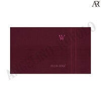 ANGELINO RUFOLO Handkerchief-W (ผ้าเช็ดหน้า) ผ้า 100% COTTON คุณภาพเยี่ยม ดีไซน์เรียบหรู Alphabet-W