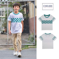 Chelsee เสื้อยืดคอกลม เด็กผู้ชาย รุ่น 127913 ลายตาราง อายุ 3-11ปี ผ้า 100%Cotton ผ้านุ่ม เสื้อผ้าแฟชั่นเด็กโต