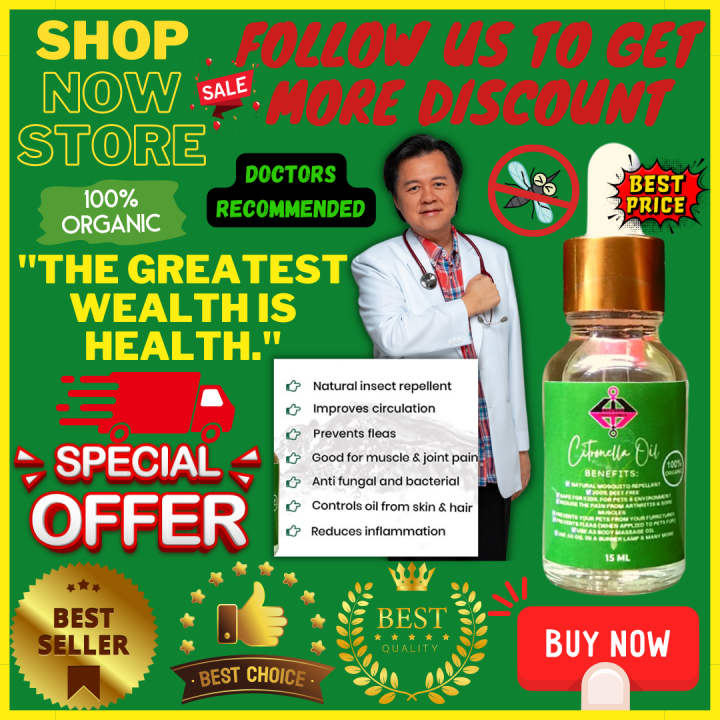 🍃🍃ORIGINAL CITRONELLA OIL Skin 15ML Premium citronella oil elp