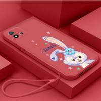 เคส Realme C20 C20A Realme C11ซิลิโคนเหลว2021เคสนิ่มใส่โทรศัพท์ฝาครอบเคสกันกระแทกมือถือเรียบเคสโทรศัพท์โทรศัพท์กระต่ายน่ารักพร้อมสายคล้อง