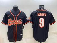 high-quality Baseball uniform joint Cincinnati Bengals Cincinnati tigers uncle Joe luo Burrow number 9 shirt