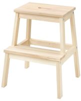 BEKVÄM Step stool, aspen, 50 cm (เบียแควม เก้าอี้ 2 ขั้น, ไม้แอสเพน50 ซม.)