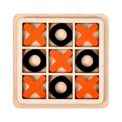 ใหม่ Parent-Child Interaction เกมกระดานไม้ XO Tic Tac Toe หมากรุกตลกการพัฒนาอัจฉริยะการศึกษาของเล่นปริศนา-Gothi2