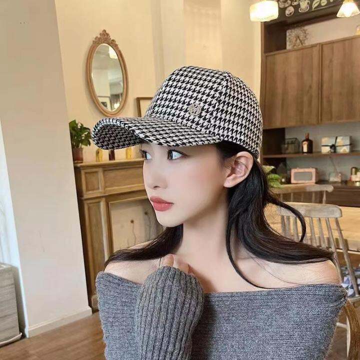 ฤดูใบไม้ร่วงและฤดูหนาว2023แฟชั่นสไตล์อังกฤษใหม่ล่าสุดหมวกแก๊ปสำหรับผู้หญิง-หมวกเบสบอลลำลอง-hee-แบบบาง