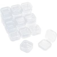 36 Pieces Rectangle Clear Plastic Containers Transparent Beads Storage Containers Jewelry Storage Box