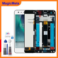 Magicmeta จอ LCD แบบดั้งเดิมชิ้นส่วนจอสัมผัสแอลซีดีของเครื่องแปลงดิจิทัล N2สำหรับ Nokia 2,อะไหล่พร้อมกรอบสำหรับ Nokia 2 N2การแสดงผลหน้าจอพร้อมเครื่องมือฟรี