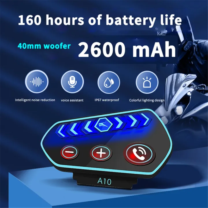 A10 Bluetooth Headphones Motorcycle Wireless Helmet Headset HandsFree