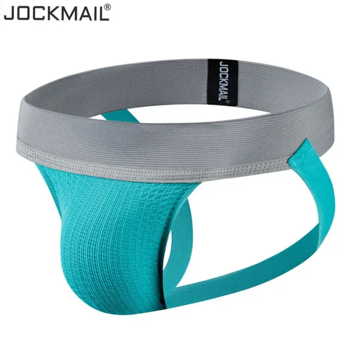 JOCKMAIL Men's Jockstrap Athletic Supporter Underwear Gym Workout Strap Brief Stretch Mesh Pouch