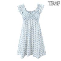 TRAF European and American wind za new foreign trade womens fashion v-neck chest shoulder elastic loose thin dress New Arrivals