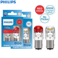 Philips Ultinon Pro6000 LED P21/5W 1157 S25สองหน้าสัมผัสสีแดงขาวสัญญาณเลี้ยวรถหยุดโคมไฟไม่มีแฟลชกะพริบข้อผิดพลาด2x