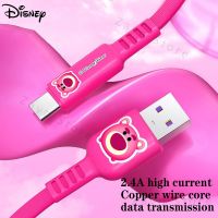 มิกกี้มินนี่วินนี่เดอะพูห์เอเลี่ยนสาย USB Lotso สายดาต้าที่ชาร์จแบบเร็ว Type C สำหรับโทรศัพท์มือถือ