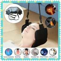 บรรเทาอาการปวดคอ ( ผ้าดึงคอเทาดำ+ถุง ) Hammock สนับสนุน Massager อุปกรณ์รอกดึงคอ Stretcher ดึงคอ พยุงคอ ที่ดึงคอ แก้ปวดคอ ดึงคอยืดกระดุกคอ สำหรับผ่อนคลายต้นคอ ตึงคอ เพื่อโยคะยืดคอปลอดภัย