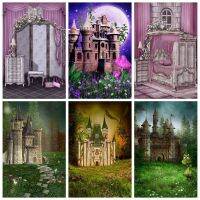 Children Castle Decoration Birthday Photography Backdrop Stand Sign Girls Magic Pumpkin Carriage Bedroom Party Photo Backgrounds