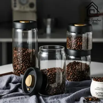 Bincoo Coffee bean storage jar Food grade glass sealed container