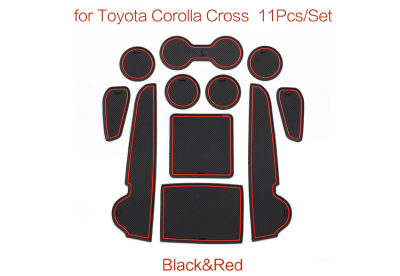 ยางประตู Groove MAT สำหรับ Toyota Corolla CROSS XG10 2021 2022 2023ถ้วยเบาะ Gate SLOT Coaster ด้านใน DUST-Pro สติกเกอร์ Pads