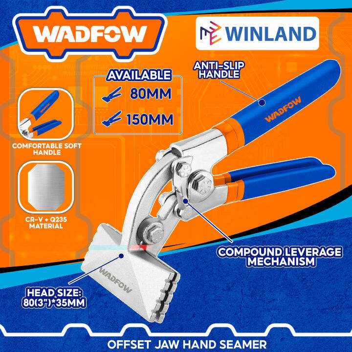 WADFOW by Winland 80mm(3") OFFSet Jaw hand seamer w/ comfortable soft