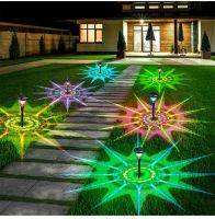 Colorful LED Solar Lights Outdoor Sun Power PathwayWaterproof for Garden Decoration Landscape Lawn Lamp Patio Decor