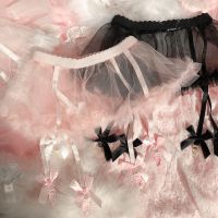 【YF】♞☍☢  Gauze Skirt Kawaii Fishnet Stockings Garter Net Bow See Through Thigh Highs