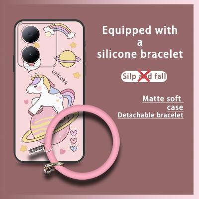 solid color creative Phone Case For VIVO Y78 5G China funny ring texture advanced Mens and Womens hang wrist couple