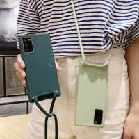 Crossbody เชือกเส้นเล็ก Fundas สำหรับ OnePlus 9 8 7T 7 Pro 8T 5G 6T 6 One Plus 9เคสซิลิโคนเหลวสร้อยคอสายคล้องไหล่ฝาครอบ