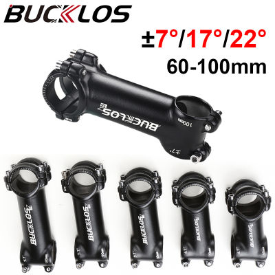 BUCKLOS 60/70/80/90/100Mm จักรยาน Handlebar Stem 7/17/22องศา Ultralight MTB Stem Road Mountain Bike Stem อุปกรณ์ขี่จักรยาน