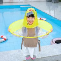 [COD]YA ZHOU LONG ชุดกันฝน เสื้อกันฝนเด็ก หมวกร่ม โปร่งใส กันน้ำ ชุดกันฝนเด็ก พร้อมหมวกการ์ตูน สามารถบีบอัดและพับได้ จัดเก็บง่าย เสื้อคลุมกันน้ำ