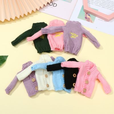 Mini Knitted Sweater for 1/6 Dolls Autumn Winter New Tops Fashion Casual Doll Sweater DIY Handmade Clothes Dressing Accessories