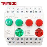 ۞ Rail Type Pilot Lights Power Button Indicator Light Red Green Signal 220V 24VAC/DC