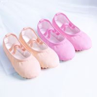 COD SDFGERTERTEEE (Nude and Pink) Children Ballet Shoes Dance Soft Shoes For Girls Kids Toddler Canvas Shoes Leather Sole