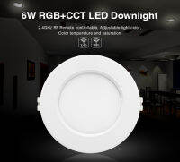 6W RGB CCT LED Downlight AC100-240V รอบสมาร์ท Led แผงหรี่แสงได้ใช้งานร่วมกับ App 2.4G Hz RF FUT092รีโมทคอนล *