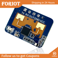 Foriot Foriot เซ็นเซอร์ตรวจจับการ DC5V ของ HLK-LD2410C 24G โมดูลการกล้องมองหลังติดรถยนต์แอปฟังก์ชั่นรองรับบลูทูธ