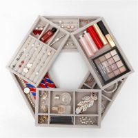 Small Jewelry Box Multy Grid Ring Earring Plate Space Saving Jewelry Box Tray Jewellery Storage Holder Necklace Organizer