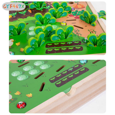 CYF ชุดสวนผักของเล่นของเล่นเพื่อการศึกษาทำจากไม้สำหรับดึงหัวผักกาดนวัตกรรม