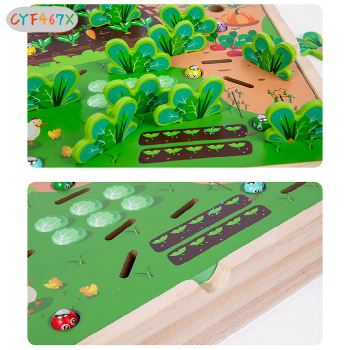 cyf-ชุดสวนผักของเล่นของเล่นเพื่อการศึกษาทำจากไม้สำหรับดึงหัวผักกาดนวัตกรรม