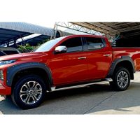 คิ้วล้อ Mitsubishi Triton ขนาด 6 นิ้ว มีหมุดสีดำด้านครอบชุด สำหรับ 4 ประตู ใส่ปี 2019-2023