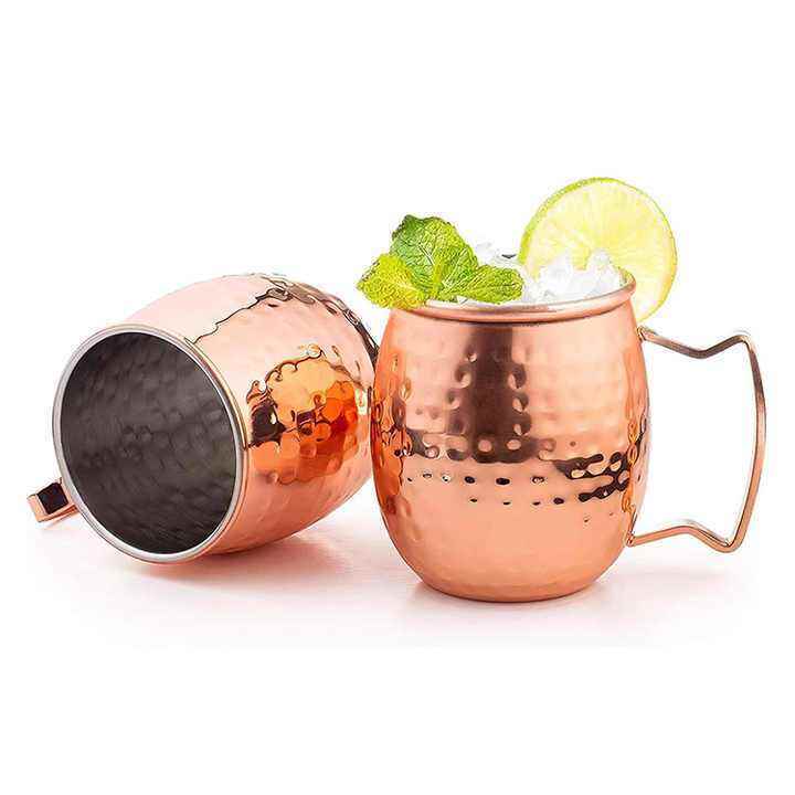 VO Moscow Mule Copper Mug Iced Coffee, Beer, Cocktail, Water Mug 16 oz ...