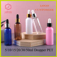 50pcs 10ML 50ML Dropper Bottle Plastic Bottle For Essential Oil Perfume Refillable Bottle Makeup Travel Container JX054-50