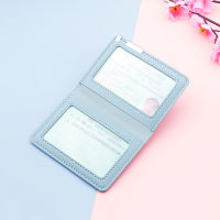 【CW】Men Card Holder 2 Card Slot Driving License Holder Women PU Leather Passport Holder Cover ID Card Ticket Pouch Bag Protector