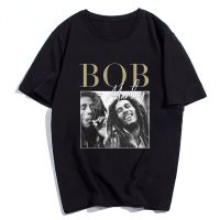 เสื้อยืดแขนสั้นลําลอง คอกลม พิมพ์ลาย Bob Marley แฟชั่นฤดูร้อน สําหรับผู้ชาย  EK21